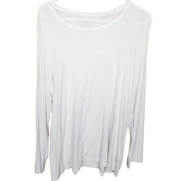 Torrid Womens 1X White Super Soft Knits Crew Neck - Picture 2 of 9